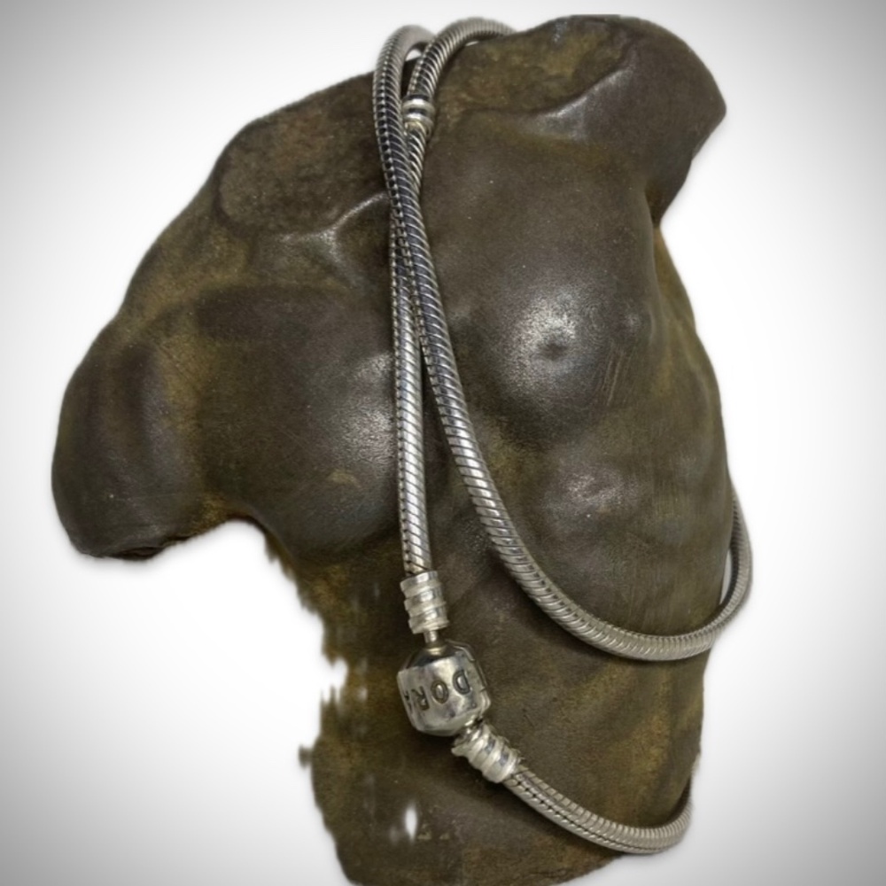 Pandora Solid sterling silver snake chain necklace